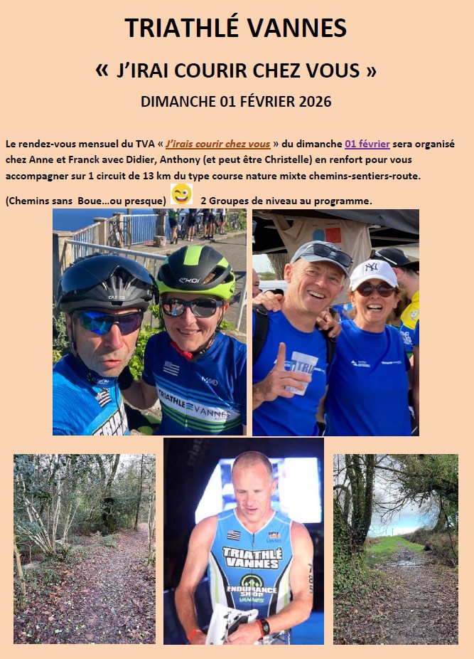 « J’IRAI COURIR CHEZ VOUS »                            Dimanche 1er FÉVRIER 2026